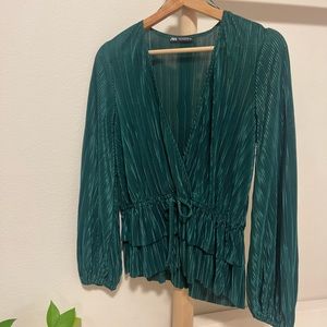 Green Zara Blouse
